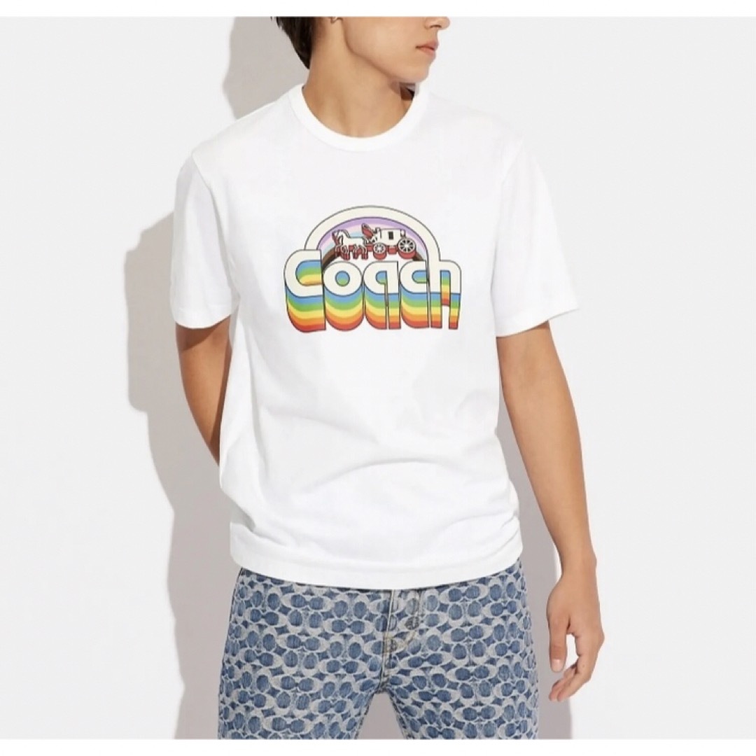 【COACH☆新品】レインボー ホース アンド キャリッジ Tシャツ！Mサイズ！