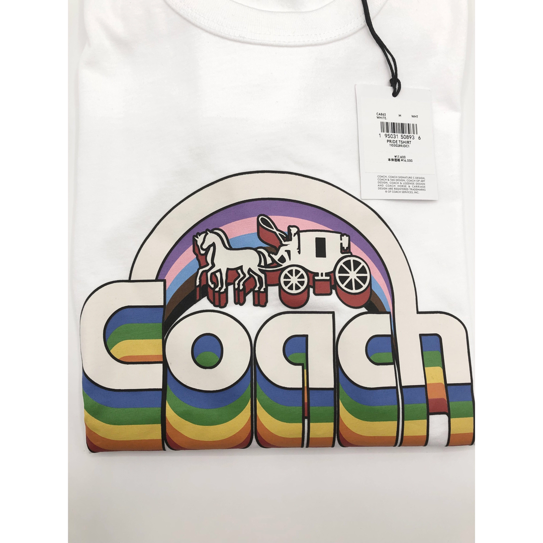 【COACH☆新品】レインボー ホース アンド キャリッジ Tシャツ！Mサイズ！ 1