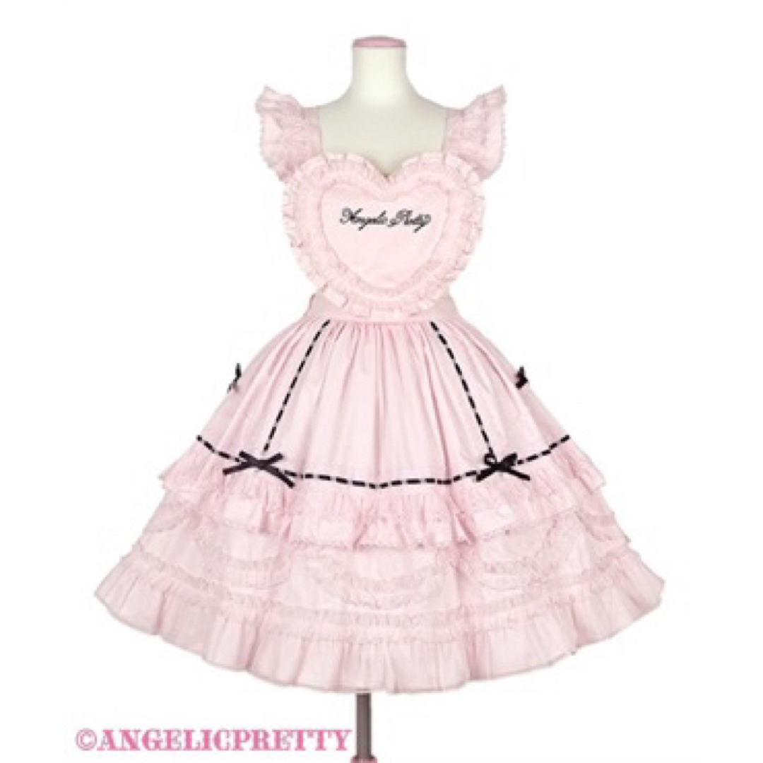 Angelic pretty Heart胸あて付スカートとカチューシャ