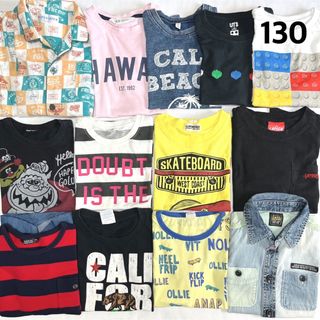 男の子 130 半袖 Tシャツ シャツ パジャマ トップス まとめ売り セット(Tシャツ/カットソー)