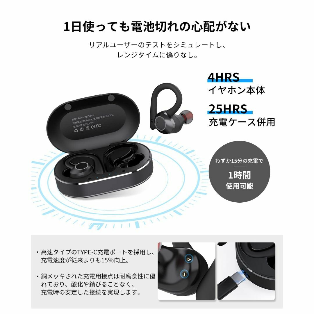 【色: ピンク】202 bluetooth イヤホン  ワイヤレスイヤホン 耳掛