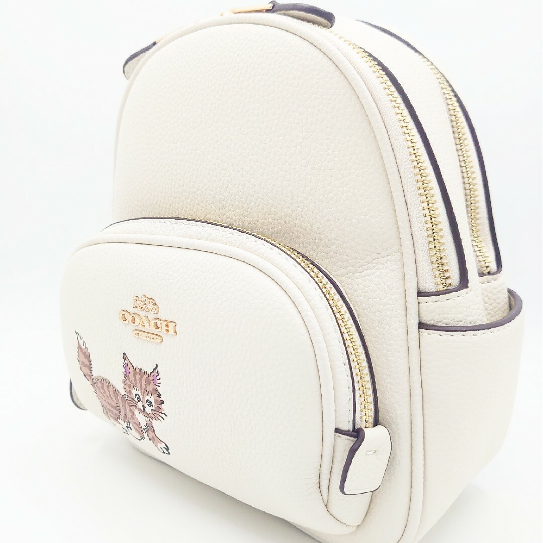 新品】COACH ミニ リュック バッグパック ホワイト 新品】COACH ミニ リュック バッグパック ホワイト
