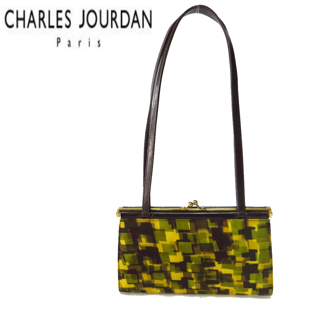 CHARLES JOURDAN(シャルルジョルダン)の美品 シャルルジョルダン ハンドバッグ 肩掛け ゴールド金具 総柄 レザー レディースのバッグ(ハンドバッグ)の商品写真