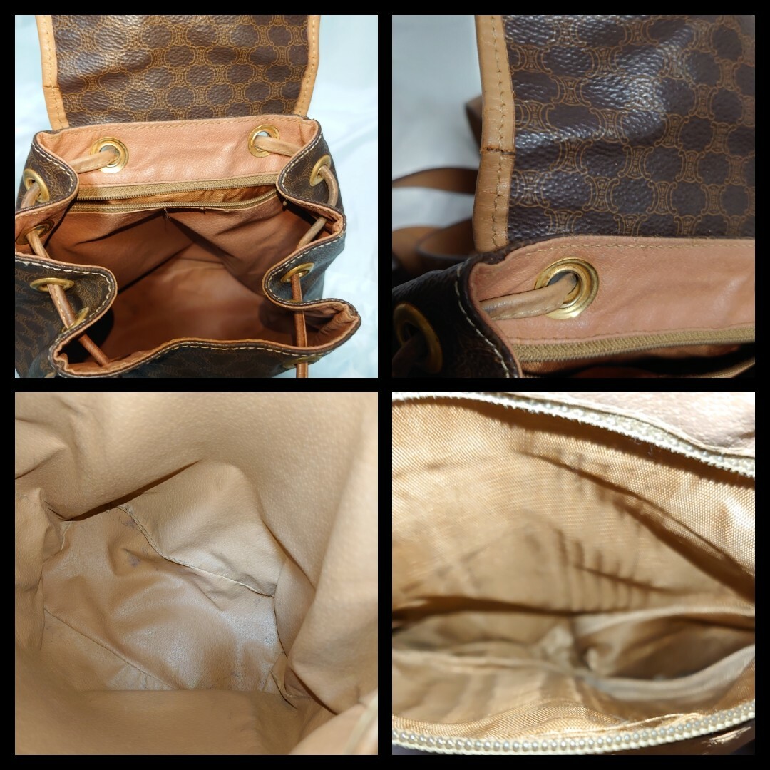 celine - 美品 CELINE マカダム柄 ミニバックパック リュックの通販 by