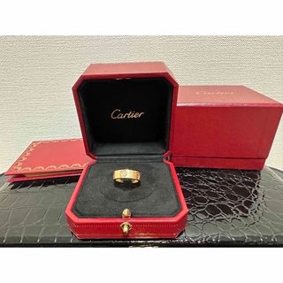 カルティエ(Cartier)の最終価格❗️カルティエ　ラブリング　K18PG 3Pダイヤ 47(リング(指輪))