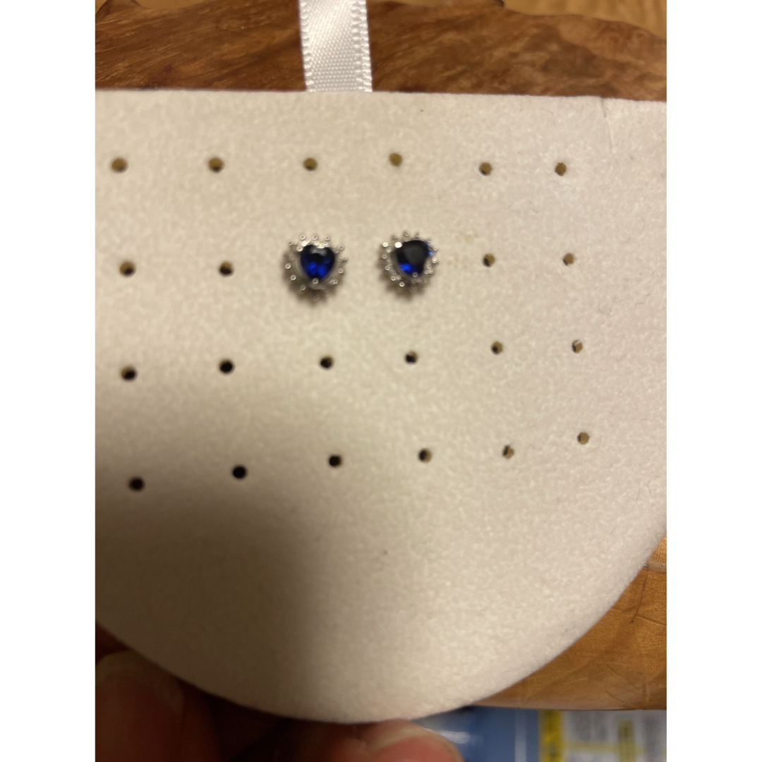 サファイアハートダイヤピアス サファイアハートダイヤピアス