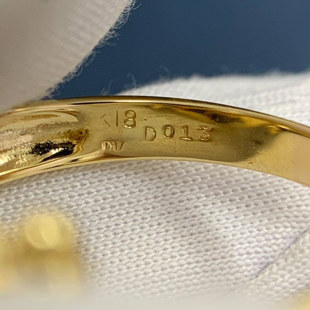 PonteVecchio(ポンテヴェキオ)のポンテヴェキオ K18YG ダイヤモンド　0.13 ルビー　リング　指輪　回転 レディースのアクセサリー(リング(指輪))の商品写真