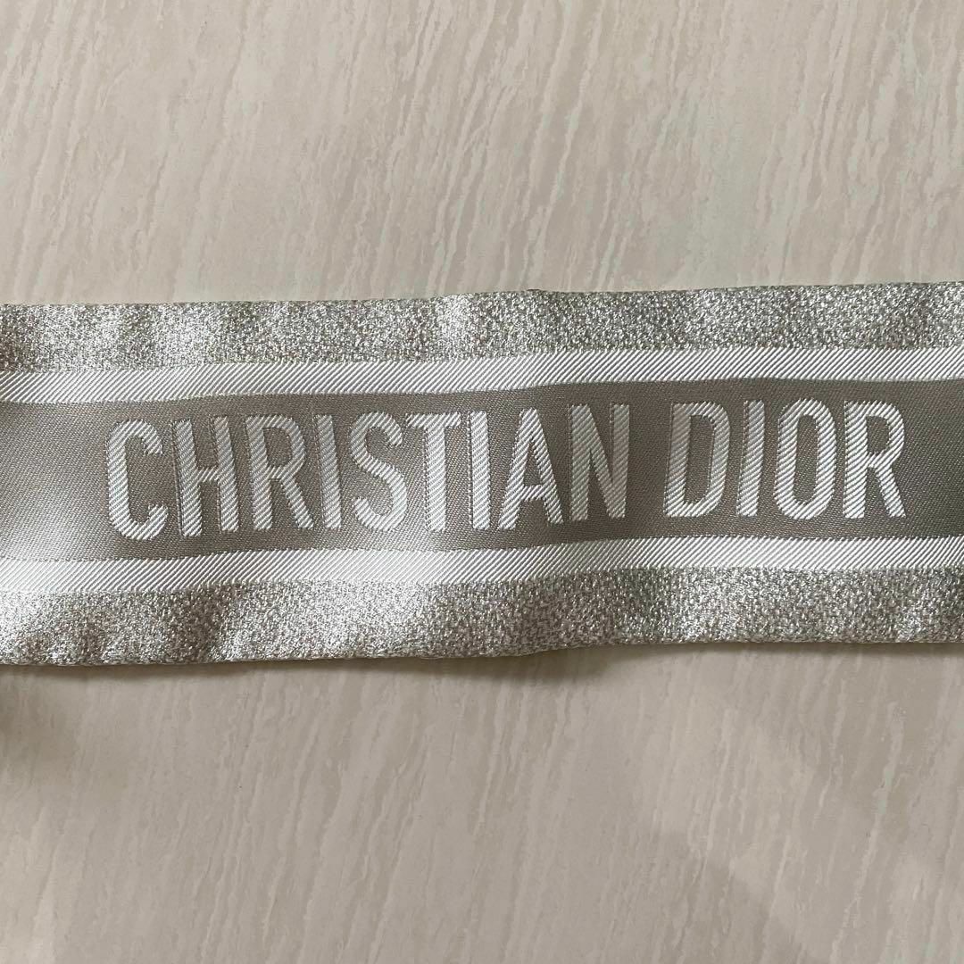 DIOR GRANVILLE ミッツァ スカーフ 花柄 シルバー 箱付き