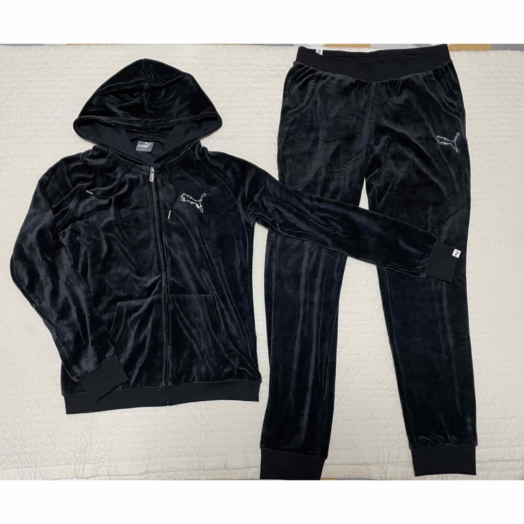 PUMA VELVET SET UP BLACK ベロアジャージ　セットアップ