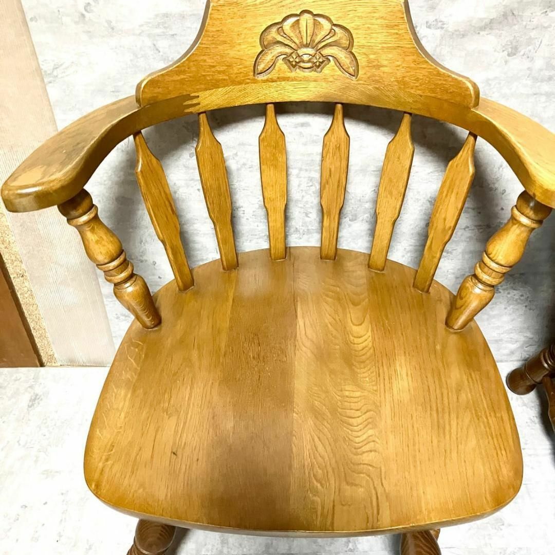 飛騨家具 WINDS 太平 ウィンザーチェア 回転椅子 二脚セット