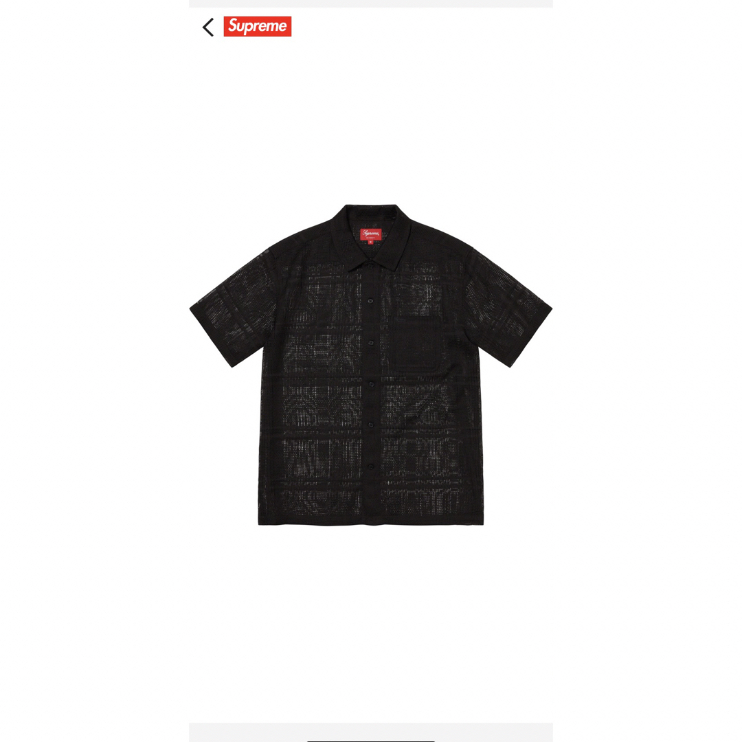 定価以下supreme Mesh Stripe S/S Shirt Mサイズ - シャツ