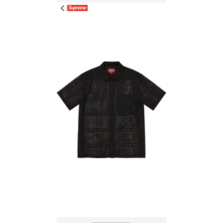 supreme mesh stripe s/s shirt 23ss