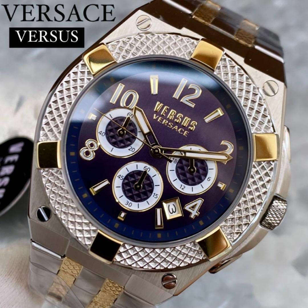 VERSACE - 【新品箱付き】ヴェルサーチ メンズ腕時計 シルバー