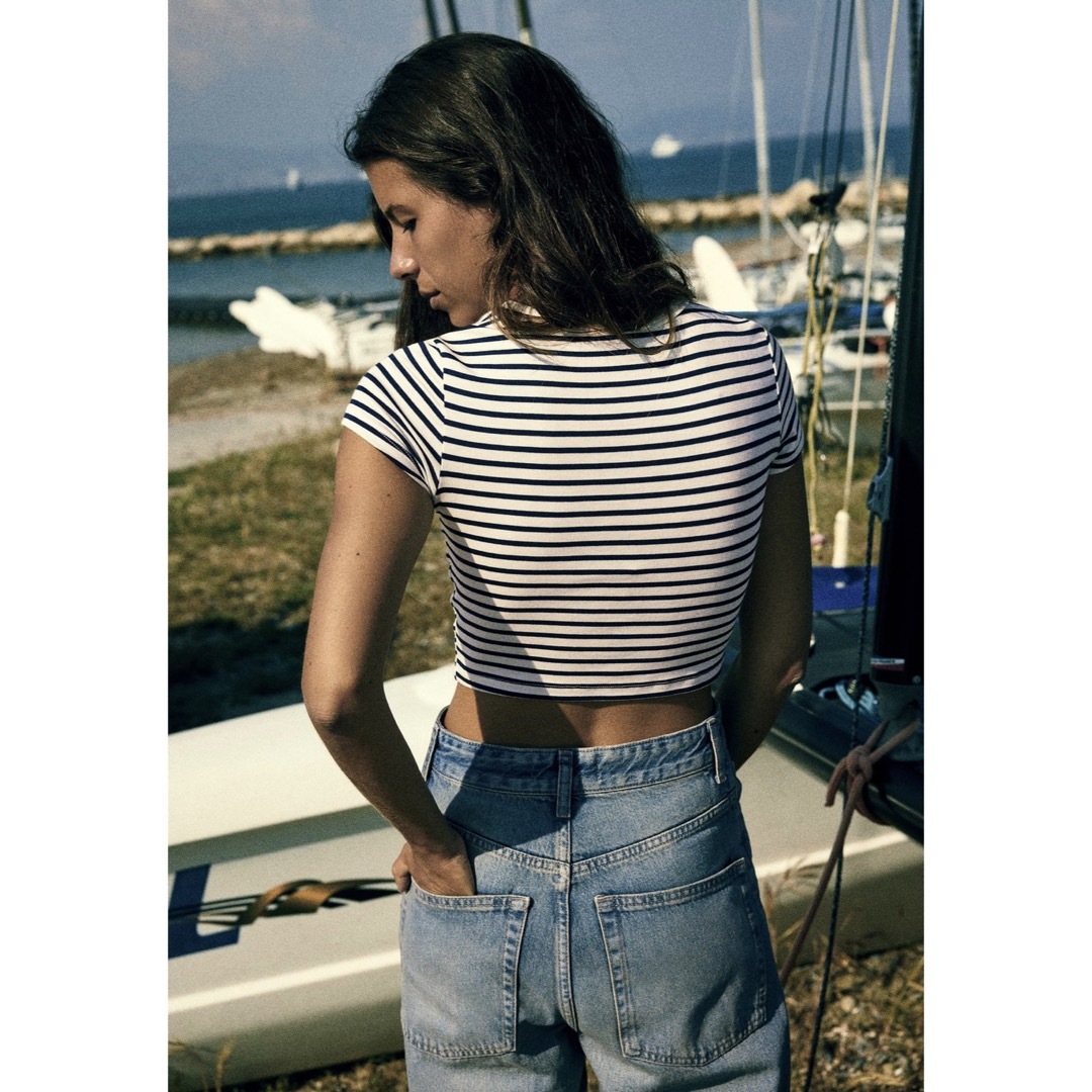 ZARA - 【新品/未着用】ZARA ファンシートップス ボーダートップスの