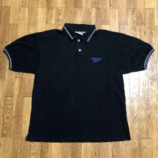 リーボック(Reebok)の90s 台湾製 Reebok GOLF ポロシャツ 黒 Lサイズ(ポロシャツ)