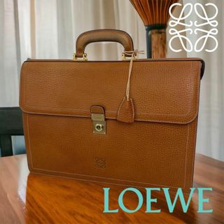 ロエベ(LOEWE)のロエベ ビジネスバッグ カーフスキン  ベージュキャメル　LOEWE(ビジネスバッグ)