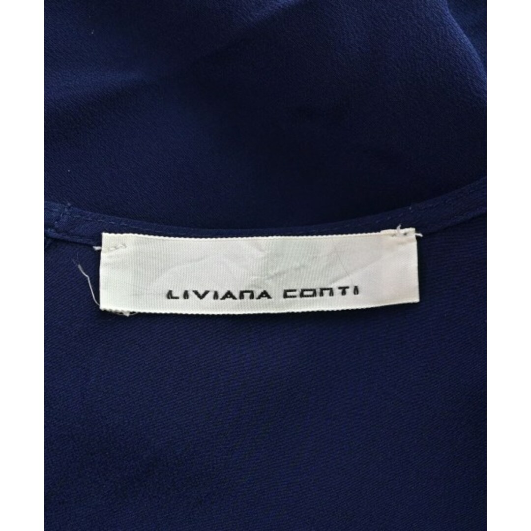 LIVIANA CONTI(リビアナコンティ)のLIVIANA CONTI リビアナコンティ ブラウス 40(M位) 紺 【古着】【中古】 レディースのトップス(シャツ/ブラウス(長袖/七分))の商品写真