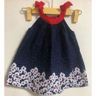 ベビーギャップ(babyGAP)のbaby Gapベビーギャップ ワンピース　80 花柄(ワンピース)