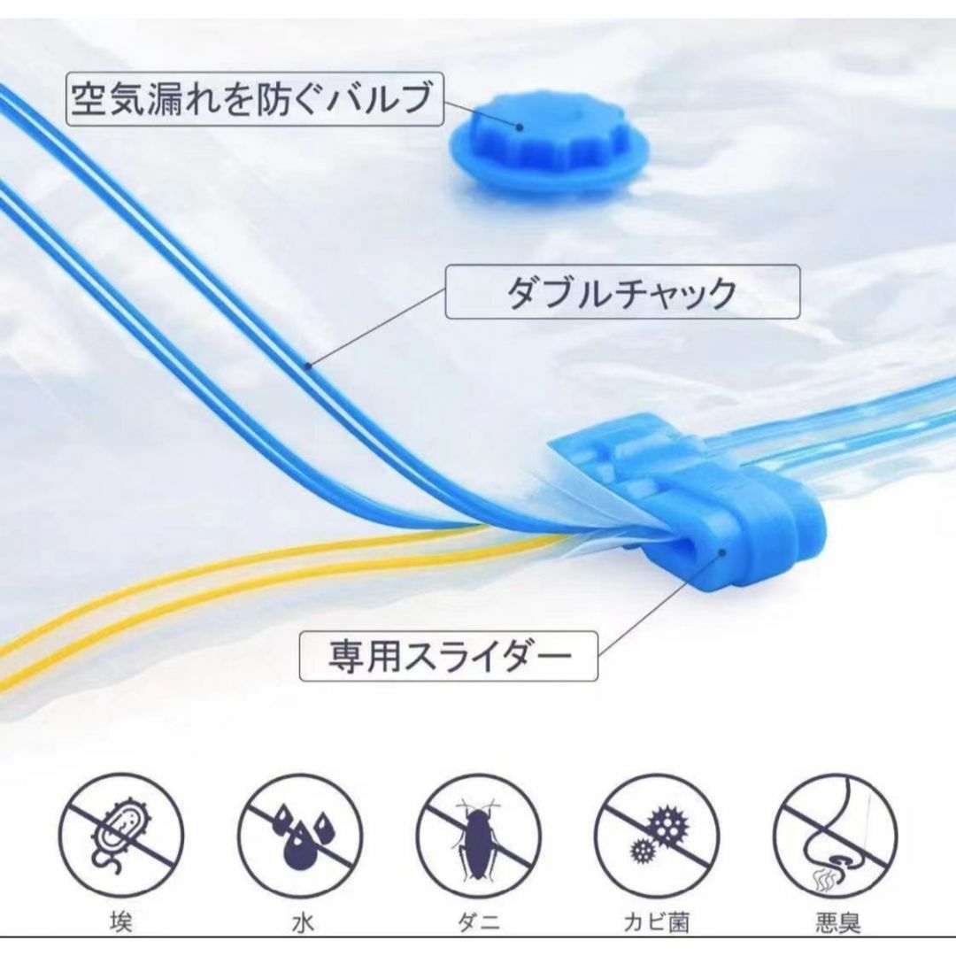 最大71%オフ! 圧縮袋 6枚組 ふとん圧縮袋 掃除機対応 毛布 衣類 ダブル布団 収納 ダニ対策 QH ふとん圧縮袋6枚組100 80cm 掃除機対応 布団圧縮袋 ダニ カビ対策 収納 引越し 衣替え 旅行 旅行用 真空パック