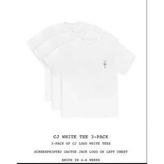 2xlarge Travis Scott CJ White Tee 3-PACK