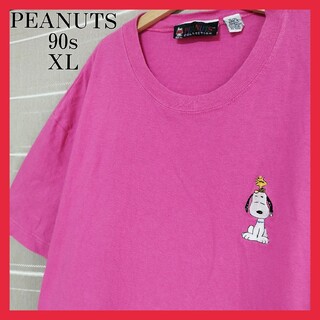 ビンテージピーナッツ(Vintage PEANUTS)の90sPEANUTS ヴィンテージピーナッツスヌーピーTシャツtシャツXLアニメ(Tシャツ/カットソー(半袖/袖なし))