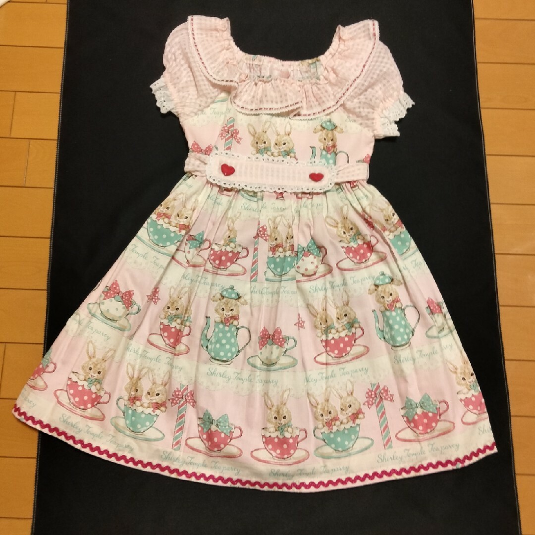 キッズ服女の子用(90cm~)【専用】 シャーリーテンプル うさぎpt ワンピ 120ピンク 新品タグ付き