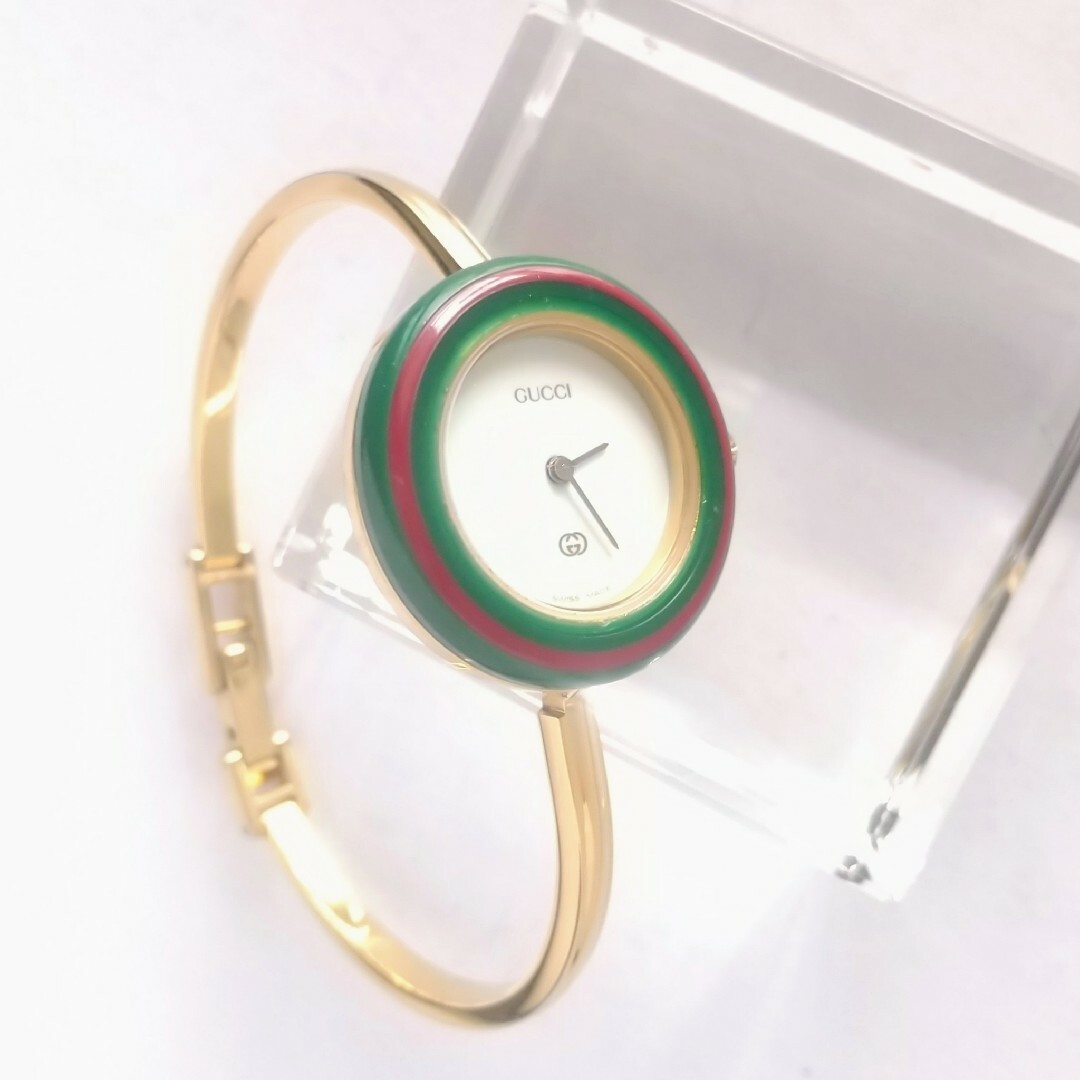 ⭐️綺麗 グッチ チェンジベゼル 美風防 シェリー レディース腕時計