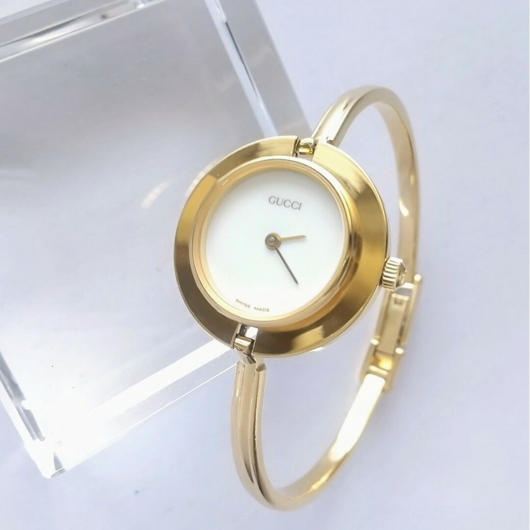 ⭐️綺麗 グッチ チェンジベゼル 美風防 シェリー レディース腕時計
