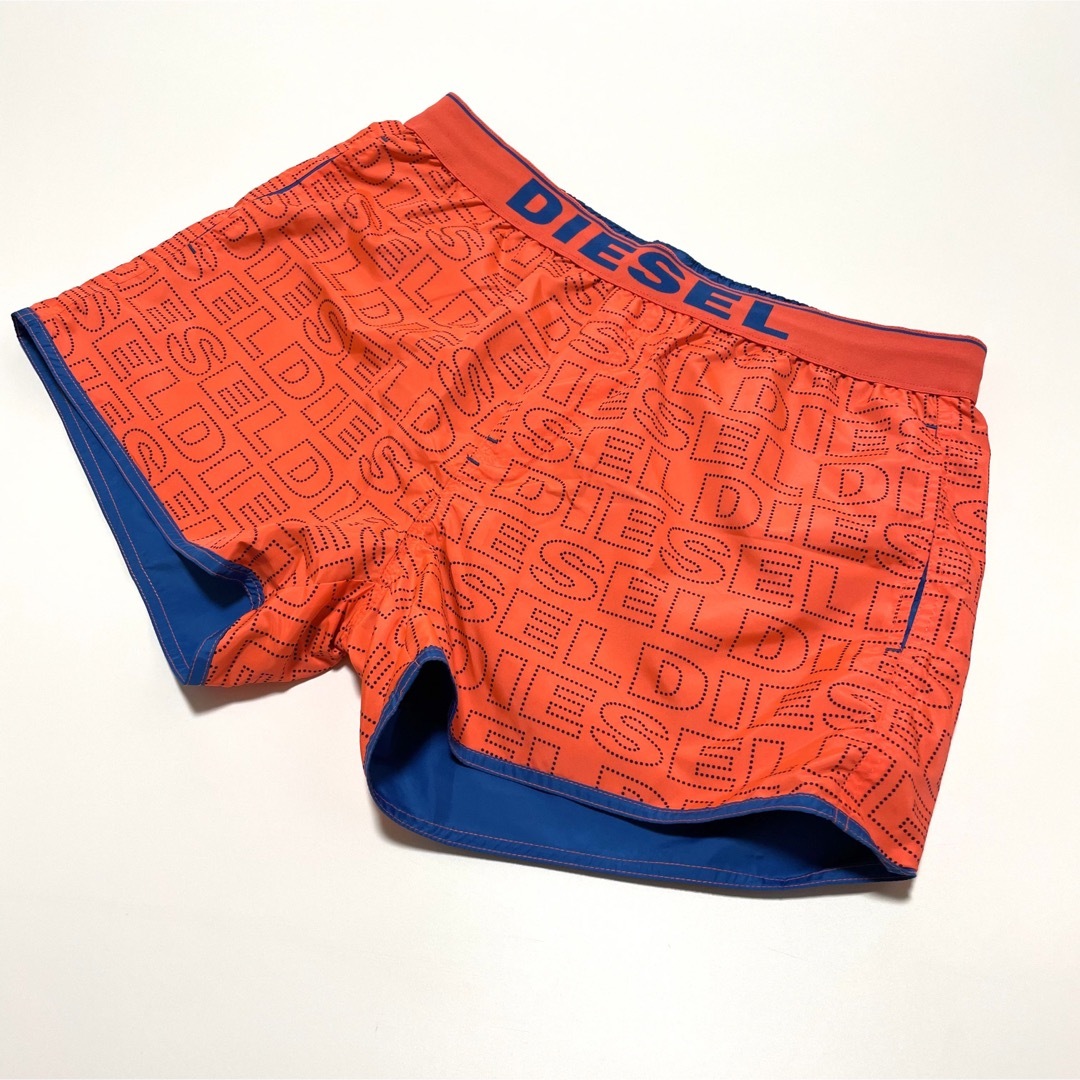 【新品】L ディーゼル ショートパンツ ロゴ リバーシブル アウトドア ブルー