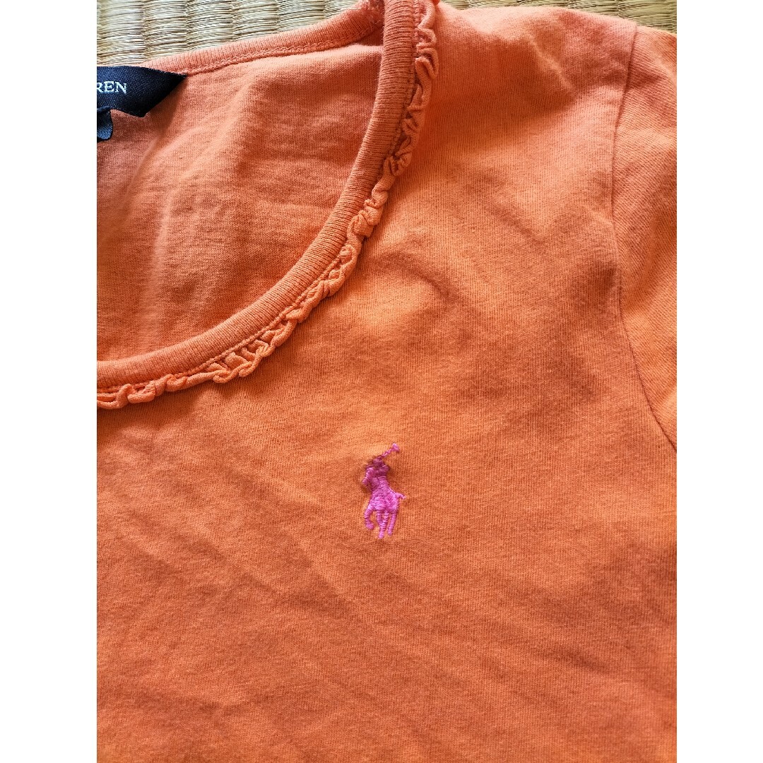 Ralph Lauren(ラルフローレン)のラルフローレン　フレンチスリーブ　シャツ キッズ/ベビー/マタニティのキッズ服女の子用(90cm~)(Tシャツ/カットソー)の商品写真