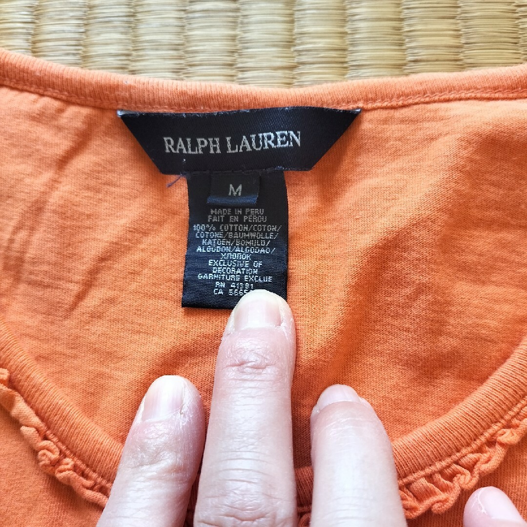 Ralph Lauren(ラルフローレン)のラルフローレン　フレンチスリーブ　シャツ キッズ/ベビー/マタニティのキッズ服女の子用(90cm~)(Tシャツ/カットソー)の商品写真