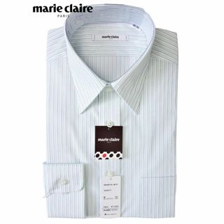 マリクレール(Marie Claire)の【新品】marie claire 形態安定 長袖シャツ S(38-82) 緑×青(シャツ)