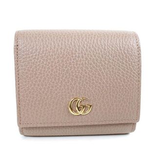 グッチ(Gucci)のグッチ ミニ財布 二つ折り財布　GGマーモント　グレージュ　新品同様　美品 GU(財布)