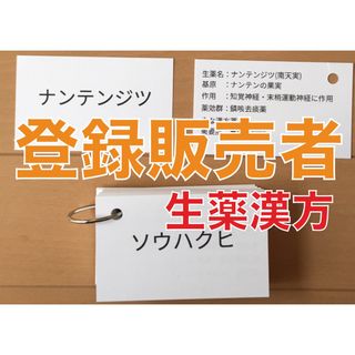 登録販売者 暗記カード　生薬漢方(資格/検定)