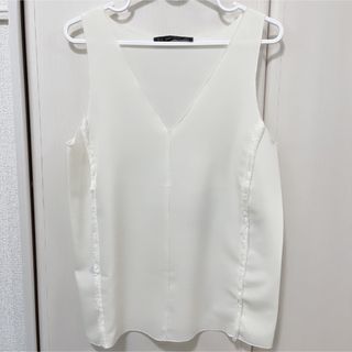 ザラ(ZARA)のzara タンクトップ　フリンジ　S(タンクトップ)