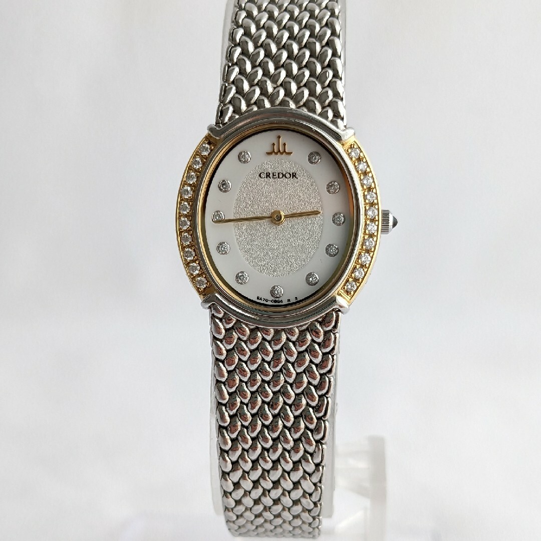 CREDOR(クレドール)の箱付き クレドール CREDOR 18KT ダイヤインデックス ダイヤベゼル レディースのファッション小物(腕時計)の商品写真
