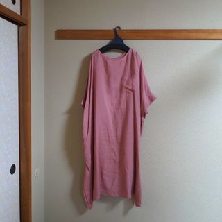 再追加販売 大きいサイズ23区L LIBECO オーバーサイズ ワンピース