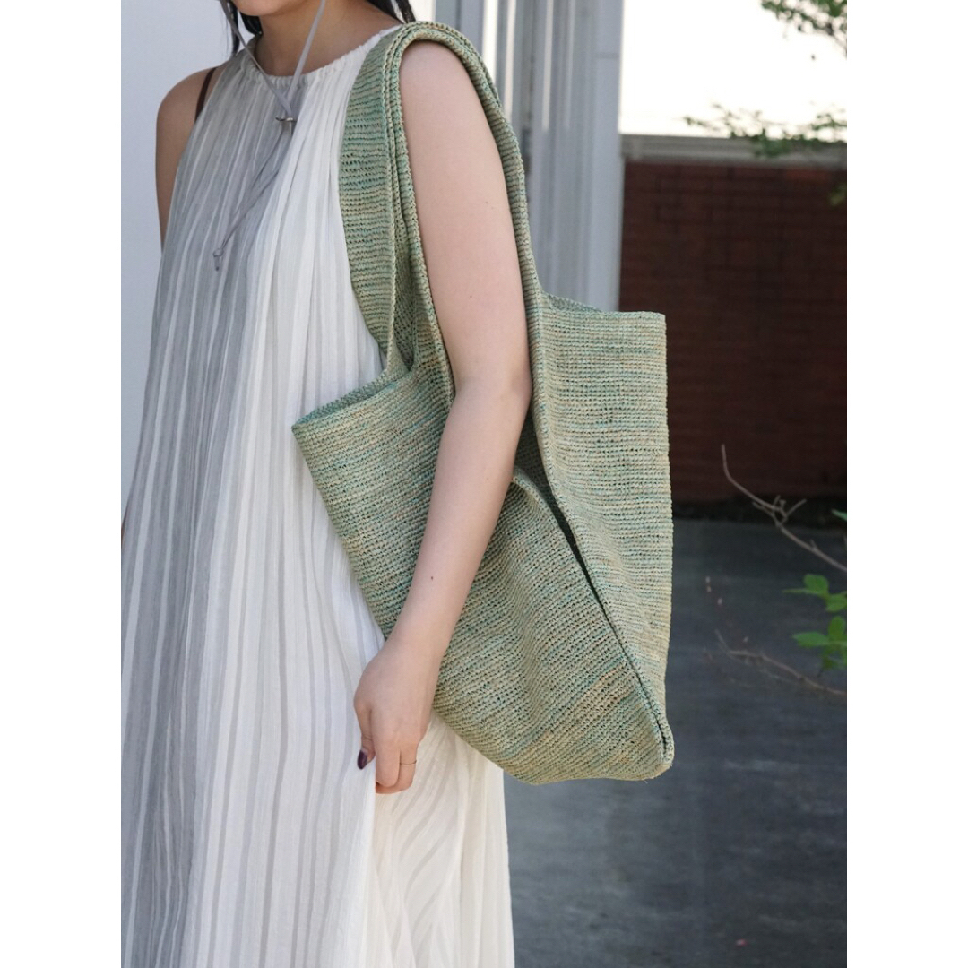 seya. RAFFIA SHOPPING BAG