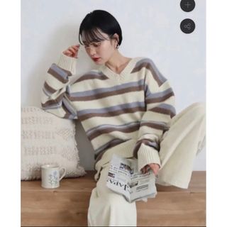 未使用タグ付き新品　NEAM NATURAL BORDER KNIT(ニット/セーター)