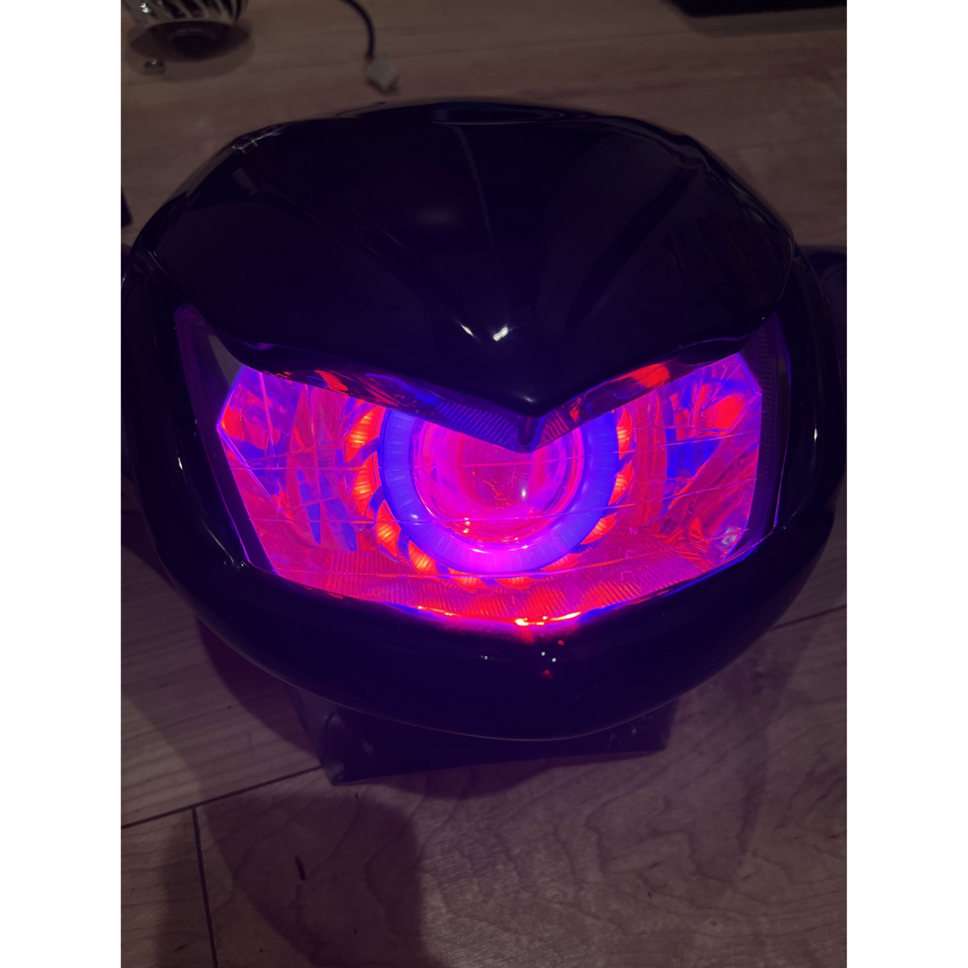 特価ブランド アドレスv125S 白青 イカリングヘッドライト! 完全取り付けサポート付き! (アドレスv125S 白青 イカリングヘッドライト! 完全取り付けサポート付き! 汚さ) パーツ