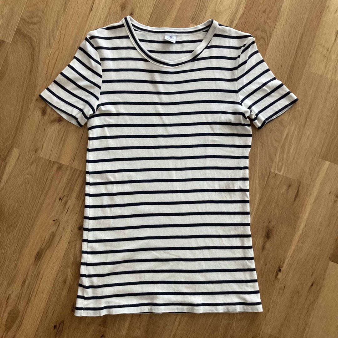 PETIT BATEAU(プチバトー)のプチバトー　定番半袖Tシャツ　18ans M ボーダー レディースのトップス(Tシャツ(半袖/袖なし))の商品写真