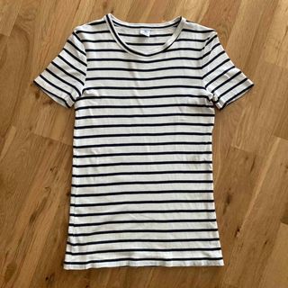 プチバトー(PETIT BATEAU)のプチバトー　定番半袖Tシャツ　18ans M ボーダー(Tシャツ(半袖/袖なし))