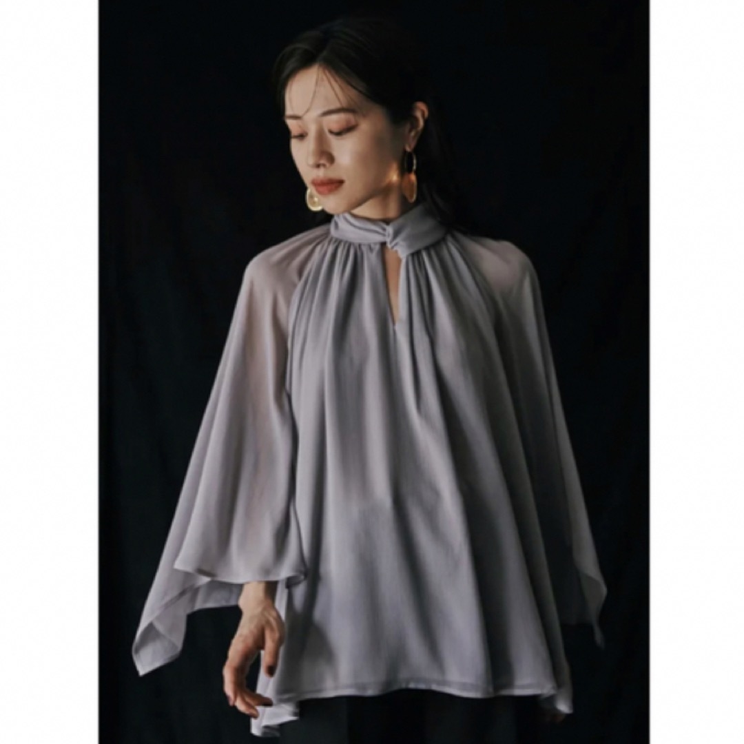 LAUBEBLANC  Cape sleeve Chiffon Blouse