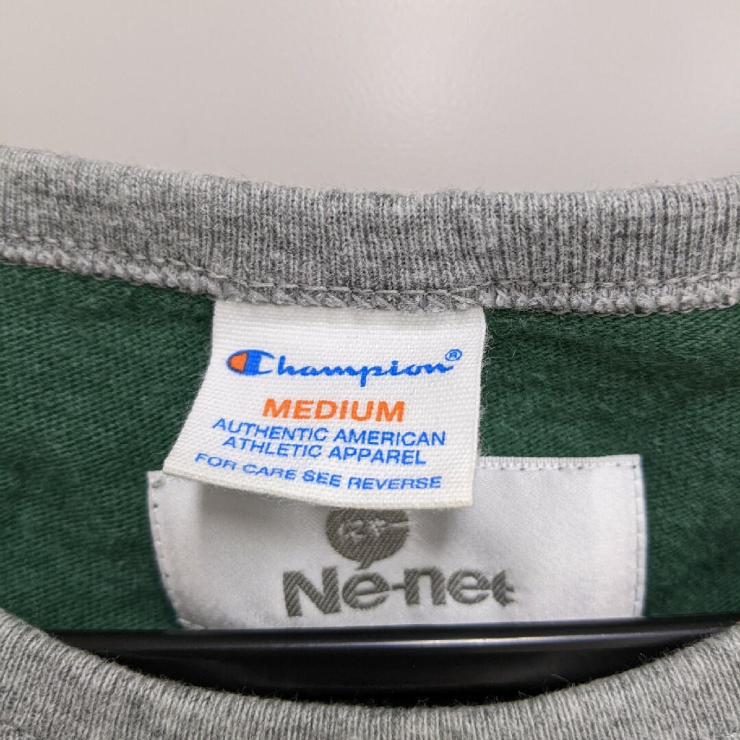 Ne-net(ネネット)のNe-netにゃー×Champion　ビンテージ風Tシャツ　サイズmedium レディースのトップス(Tシャツ(半袖/袖なし))の商品写真