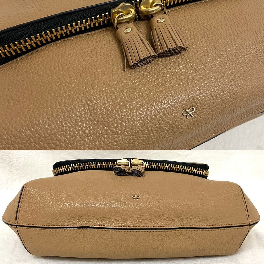 美品 アニヤハインドマーチ マキシジップサッチェル 2wayショルダーバッグ-