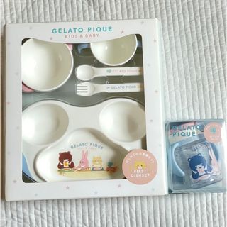 ジェラートピケ(gelato pique)の【未使用】ジェラートピケ Kids＆Baby 食器& ストローマグセット(離乳食器セット)