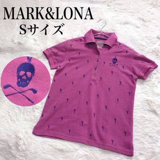 マークアンドロナ(MARK&LONA)のMARK&LONA マークアンドロナ 全面スカル刺繍 ポロシャツ シャツ ピンク(ポロシャツ)