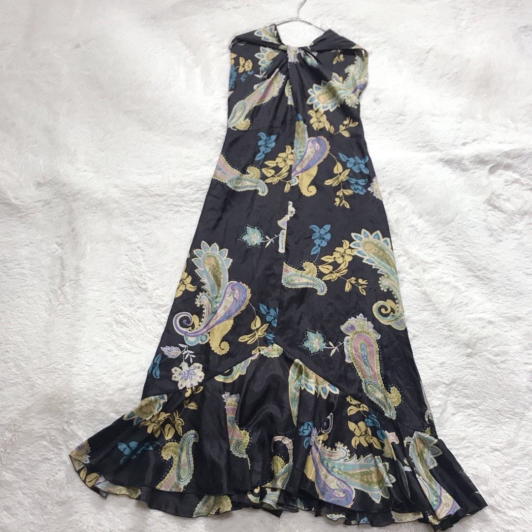 Max Mara - 極美品 MaxMara 白タグ シルク100 ペイズリー柄 ワンピース