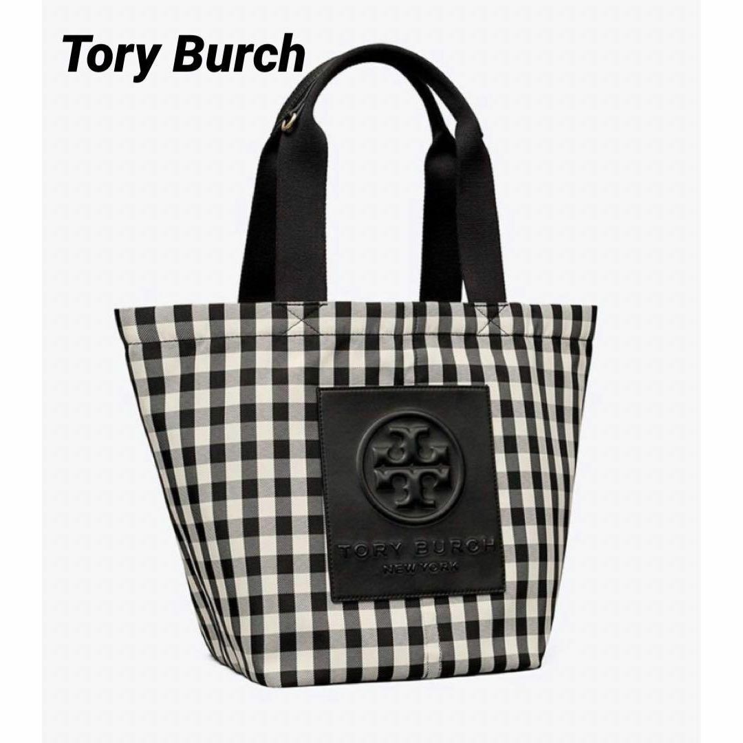 新品未使用⭐️Tory Burch　パイパーギンガムスモールスクエアトートバッグ