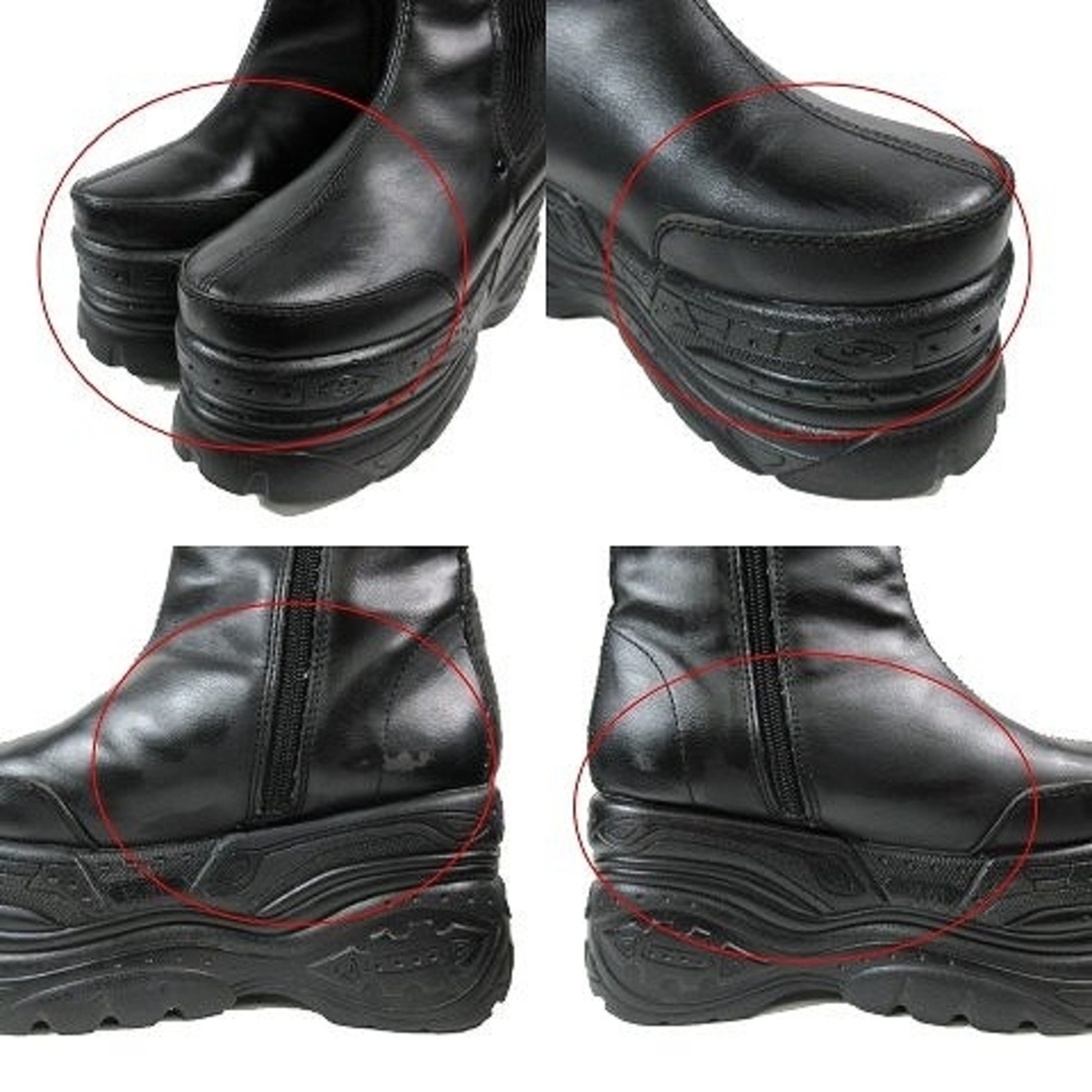 YOSUKE(ヨースケ)のヨースケ YOSUKE 厚底 ブーツ ショート サイドジップ レザー シューズ レディースの靴/シューズ(ブーツ)の商品写真
